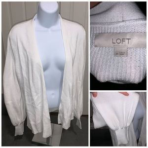 Loft White Knit Cardigan